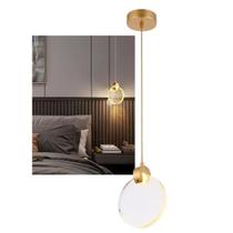 Luminaria Pendente Lua Cristal Bolinhas Led Iluminaçao Decoraçao Luxo Moderno Quarto Sala Estar Cozinha Cabeceira Cama Ambiente Interno