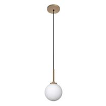 Luminária Pendente Lustre Globo Vidro Mesa Jantar Bronze