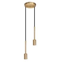 Luminária Pendente Lustre Infinite 21Cm Dourado Duplo
