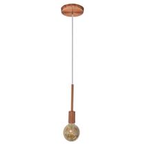 Luminária Pendente Lustre Infinite 21Cm Rose Gold + Led G95