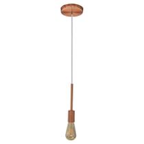Luminária Pendente Lustre Infinite 21Cm Rose Gold + Led ST64
