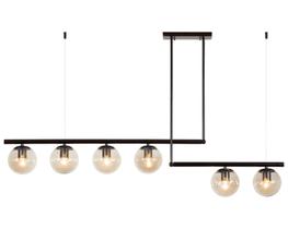 Luminária Pendente Lustre Jabuticaba Moon Preto Com Bolas Globos Esferas Âmbar Moderno Luxo INL109 Luminária Pendente Lustre Jabuticaba Moon Preto Com Bolas Globos Esferas Âmbar Moderno Luxo INL109
