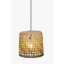 Luminária Pendente Lustre Palha de Taboa Rústico 1 Peça Com Fio Completo de 1 Metro