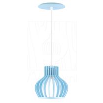 Luminária Pendente Madeira Circus 15cm Soquete E27