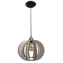 Luminária Pendente Madeira Cozinha Balcão Ny Noite Cinza