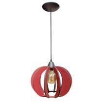 Luminária Pendente Madeira Cozinha Balcão Ny Noite Marsala