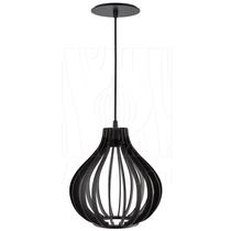 Luminária Pendente Madeira Gota 25cm e27 Sala Decoração Luminária Pendente Madeira Gota 25cm e27 Sala Decoração