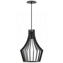 Luminária Pendente Madeira Laurel 30cm Soquete E27 Sala