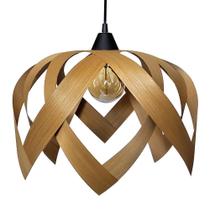 Luminaria Pendente Madeira Sala Mesa Ilha Bancada Lúpulo G