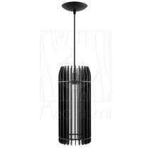 Luminária Pendente Madeira Tubo 35cm Preto E27 Sala Luminária Pendente Madeira Tubo 35cm Preto E27 Sala