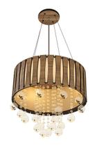 Luminária pendente mdf Rubi Cristais- Madalli