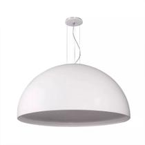 Luminária Pendente Meia Lua 100cm Redondo Branco Luna