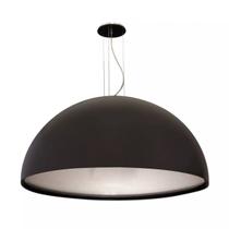 Luminária Pendente Meia Lua 100cm Redondo Preto Luna Luminária Pendente Meia Lua 100cm Redondo Preto Luna