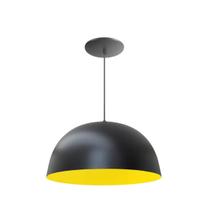 Luminária Pendente Meia Lua 24cm Interior Amarelo Com Fiação 110/220v Luminária Pendente Meia Lua 24cm Interior Amarelo Com Fiação 110/220v
