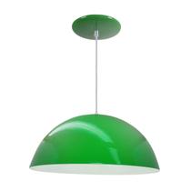 Luminária Pendente Meia Lua 34cm Com Interior Branco Brilho Com Fiação 110/220v Luminária Pendente Meia Lua 34cm Com Interior Branco Brilho Com Fiação 110/220v