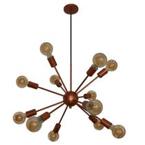 Luminária Pendente Modelo Sputinik com 12 Braços - Ideal para Sala, Quarto, Mesa de Jantar - Lustres Amandini