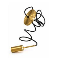 Luminária pendente moderna espiral dourada cabo decorativo Luminária pendente moderna espiral dourada cabo decorativo