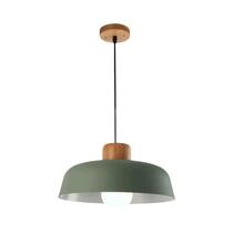 Luminária Pendente Moderna Nórdica De Madeira E Alumínio E27 LED Para Cozinha, Sala De Estar E Loft