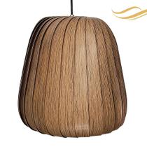 Luminária Pendente Moderno Bivolt E27 Sala Mesa Ilha Bancada Safira 30cm Freijó Luminária Pendente Moderno Bivolt E27 Sala Mesa Ilha Bancada Safira 30cm Freijó