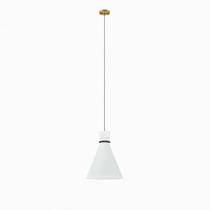 Luminária pendente Modway Starlight de 1 luz branca em latão acetinado