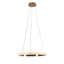 Luminária Pendente Oca Dourado 60Cm 32w 3000k Bella