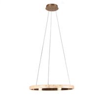 Luminária Pendente Oca Dourado 60Cm 32w 3000k Bella