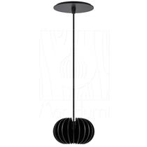 Luminária Pendente Onion P Madeira E27 Decoração Moderno