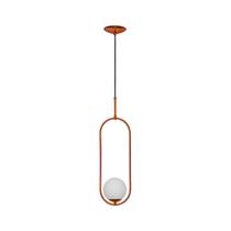 Luminária Pendente Pêndulo 778/1 Globo Vidro Leitoso SpotLine Luminária Pendente Pêndulo 778/1 Globo Vidro Leitoso SpotLine