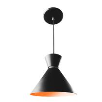 Luminária Pendente Pequim Com Interior Laranja Com Fiação 110/220v