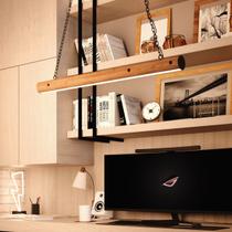 Luminária Pendente PH Canada em Madeira de Demolição com Corrente e LED 36W