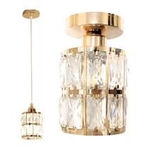 Luminária Pendente Pingente De Cristal 15cm E27 Luxo Delicado Luminária Pendente Pingente De Cristal 15cm E27 Luxo Delicado