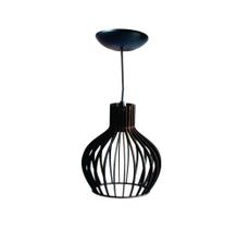 Luminária pendente PP preto