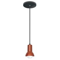 Luminaria pendente premium 1 lampada preto com cobre - plastico - gazplast