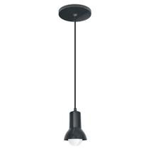 Luminaria pendente premium 1 lampada preto - plastico - gazplast