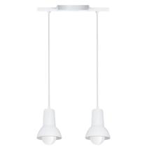 Luminaria pendente premium trilho 2 lampadas branco - plastico - gazplast