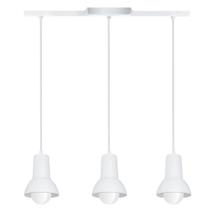 Luminaria pendente premium trilho 3 lampadas branco - plastico - gazplast