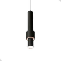 Luminária Pendente Preto Teto Moderno Led Tubo 4W Bivolt