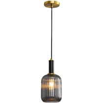 Luminária pendente Qepeety Kitchen Island Gold com vidro cinza esfumaçado Luminária pendente Qepeety Kitchen Island Gold com vidro cinza esfumaçado