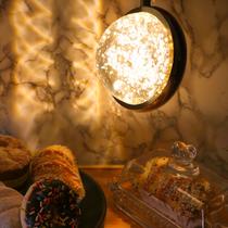 Luminária Pendente Refletor Led Bola Bolhas Saturno Cristal Redondo Brilho Luminária Pendente Refletor Led Bola Bolhas Saturno Cristal Redondo Brilho