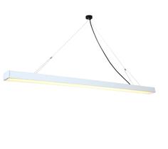 Luminária Pendente Retangular LED 24w 3000k Metal 117cm Branco