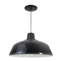 Luminária Pendente Retro 34cm Com Interior Branco Brilho Com Fiação 110/220v