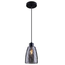 Luminária Pendente Riggo Fumê Vidro 1 Lâmpada Cozinha Bancada E27 Bivolt Cor:FumêVoltagem:110V/220V - Bivolt