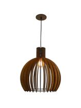 Luminária Pendente Ripado 40cm Mesa Balcão Bancada Área Gourmet