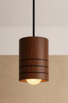 Luminária Pendente ROMA em Madeira de Demolição