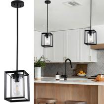 Luminária pendente Sheenkarion Farmhouse Black Kitchen Island x2 Luminária pendente Sheenkarion Farmhouse Black Kitchen Island x2