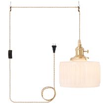 Luminária pendente Shenmoyl Plug em suspensão com interruptor liga/desliga
