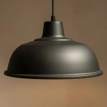 Luminária Pendente Sinuca 1 Lamp. E27 Preto E Branco - Juni