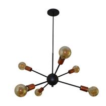 Luminária Pendente Sputnik 06 Hastes Moderno Elegante Bivolt 110v / 220v Mesa de Jantar, Sala, Quarto