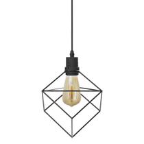 Luminária Pendente Taschibra Cube Preto 1Xe27