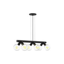 Luminária pendente taschibra ficus 6xe27 preta